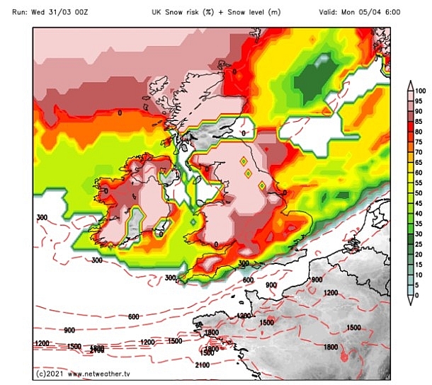 UK and Europe daily weather forecast latest, April 2: Breezy in the east and feeling cool along the coasts of the UK