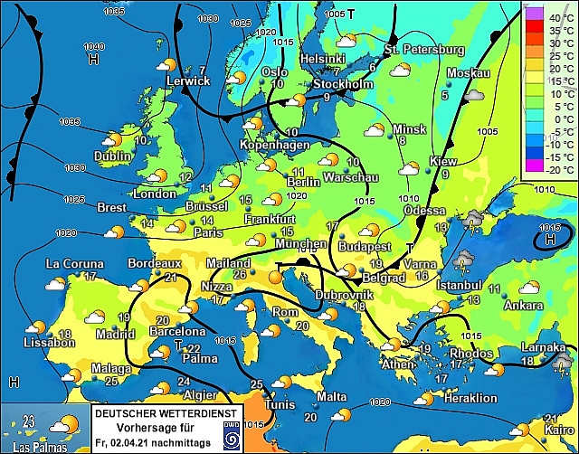 UK and Europe daily weather forecast latest, April 2: Breezy in the east and feeling cool along the coasts of the UK