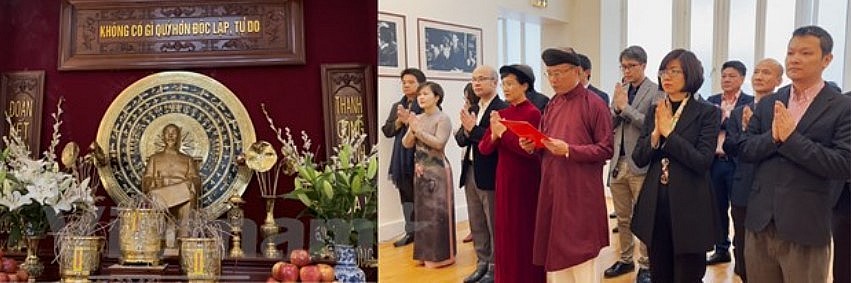 Embassy of Vietnam in France hosts ceremony to pay tribute to Hung Kings (Photo: VNA)