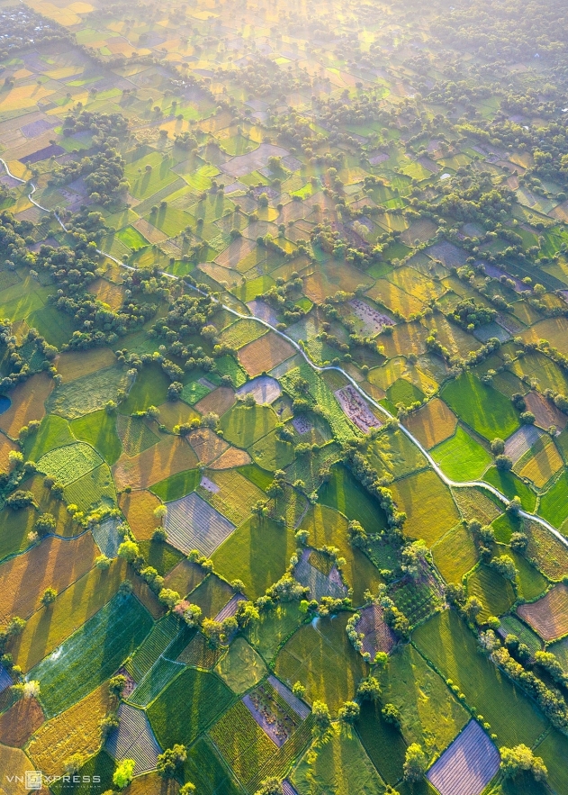 scene of dawn in some areas of vietnam