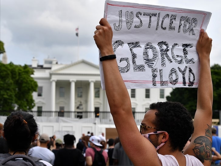 us news today white house on lockdown a police car be on fire over george floyd death