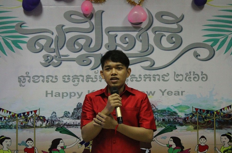 Chor Seiha, a student at Vietnam Academy of Agriculture. Photo: VNT.