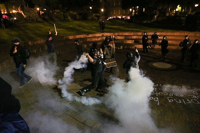 protests and riots in america update two buffalo officers shoving 75 year old protester charged with assault