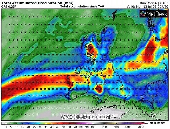 uk and europe weather forecast july 9