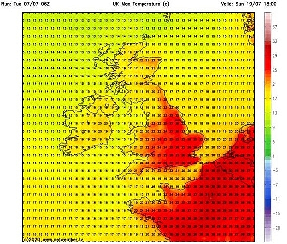 uk and europe weather forecast july 9