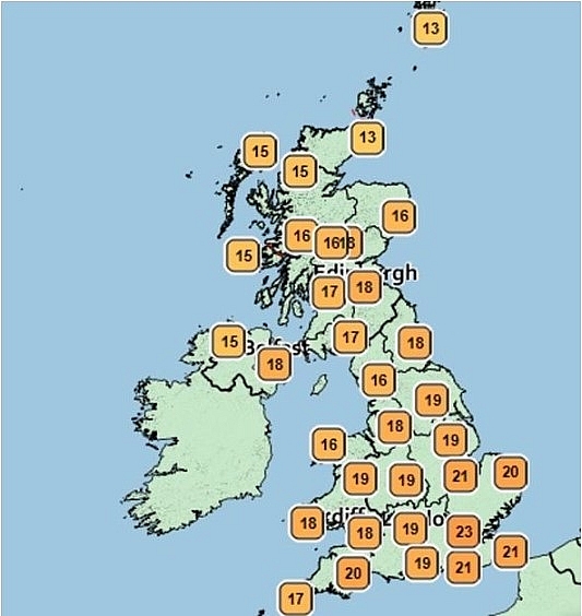 uk and europe weather forecast latest july 22 week long 30c heatwave