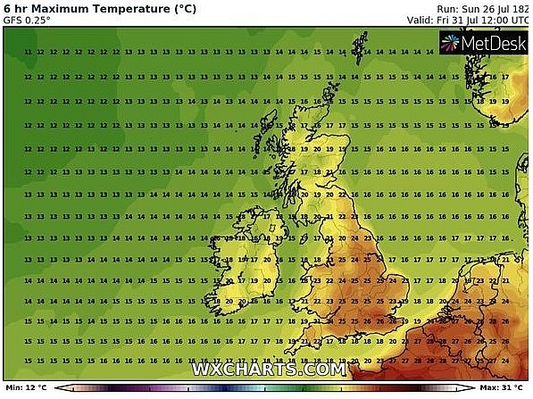 uk and europe weather forecast latest july 28 next summer heatwave is on the way to make map turn red