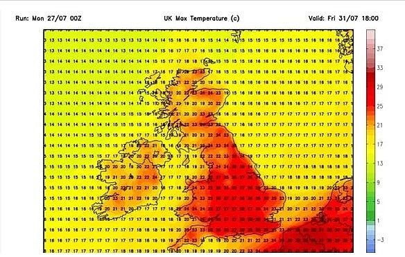 uk and europe weather forecast latest july 29 searing 32c heatwave to bake britain