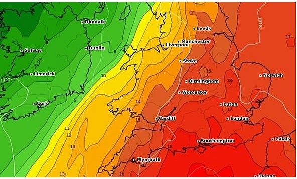 uk and europe weather forecast latest august 7 hot makes chart turn red across the uk europe