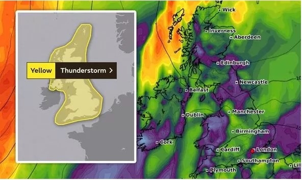 UK and Europe weather forecast latest, August 9: Yellow warnings for thunderstorm across the UK