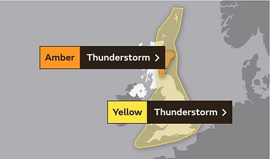 uk and europe weather forecast latest august 13 upgraded warnings for thunderstorm as danger to life to battle uk