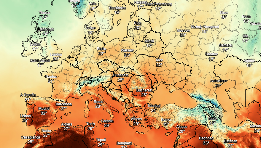 UK and Europe weather forecast latest, August 24: Map turns blue with plunging temperatures in the UK