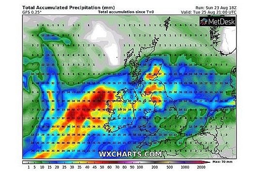 UK and Europe weather forecast latest, August 26: Yellow warnings as Storm Francis heads to new parts of UK