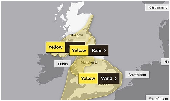 UK and Europe weather forecast latest, August 26: Yellow warnings as Storm Francis heads to new parts of UK