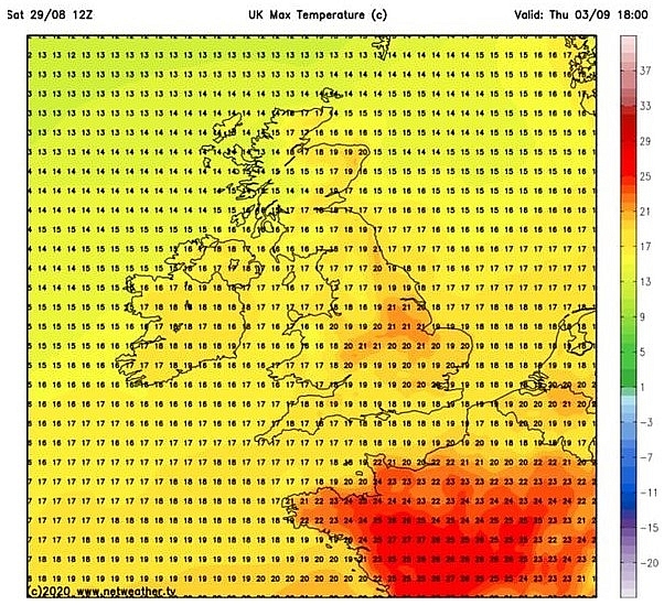 UK and Europe weather forecast latest, September 1: Hot weather returns to bake UK in days
