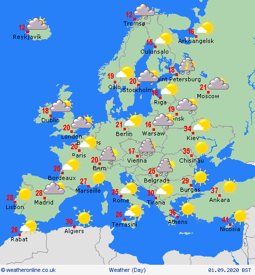 UK and Europe weather forecast latest, September 1: Hot weather returns to bake UK in days