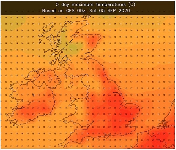 UK and Europe weather forecast latest, September 6: Balmy 24C hit UK after a scorching summer