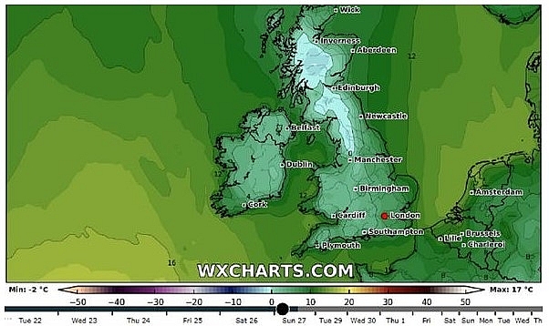 UK and Europe weather forecast latest, September 23: Britain set to bear a sharp plummet with nowhere warmer than around 16C