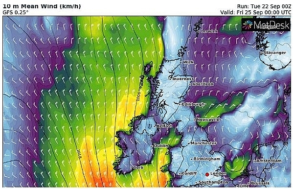 UK and Europe weather forecast latest, September 23: Britain set to bear a sharp plummet with nowhere warmer than around 16C