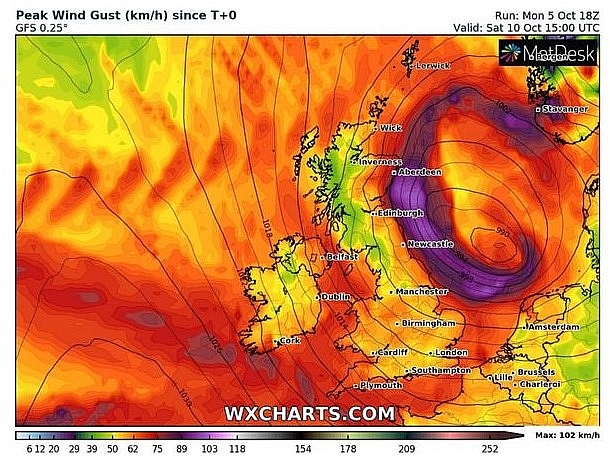 UK and Europe weather forecast latest, October 7: A storm causes torrential rain and unsettled conditions for Britain