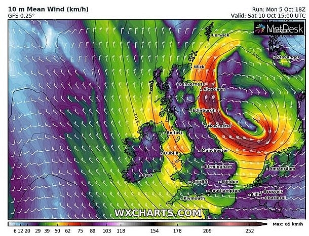 UK and Europe weather forecast latest, October 7: A storm causes torrential rain and unsettled conditions for Britain