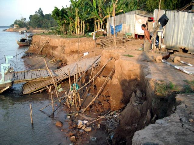 increasing erosion along rivers and canals threatens mekong delta province of tien giang