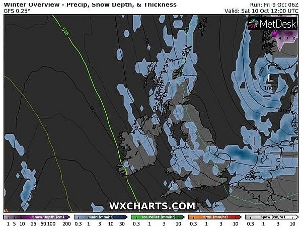 UK and Europe weather forecast latest, October 10: Freezing air as "first snow" to batter Britain