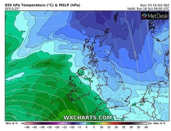 uk and europe weather forecast latest october 17 cold temperatures to cover britain with dry weekend