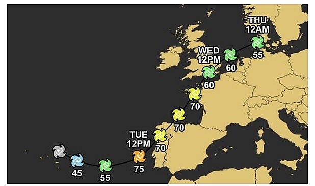 UK and Europe weather forecast latest, October 21: Storm Barbara threats Britain with strong winds and torrential rain.