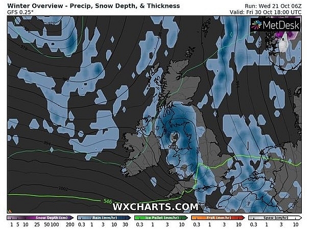 UK and Europe weather forecast latest, October 22: Freezing temperatures and snow to hit Britain amid remnants of Storm Barbara