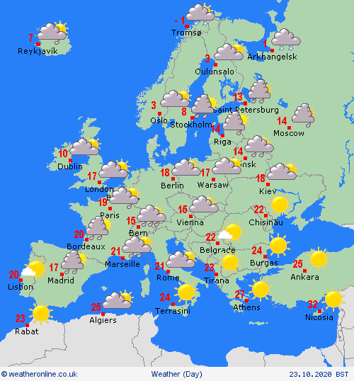 UK and Europe weather forecast latest, October 23: Unexpected sunshine comes in Britain as heavy showers escape