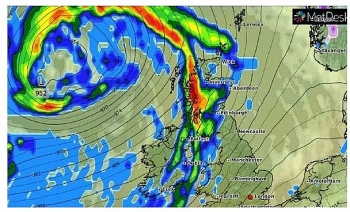 uk and europe weather forecast latest october 25 intense rainfall and gusts associated with bad weather heading to north east of the uk
