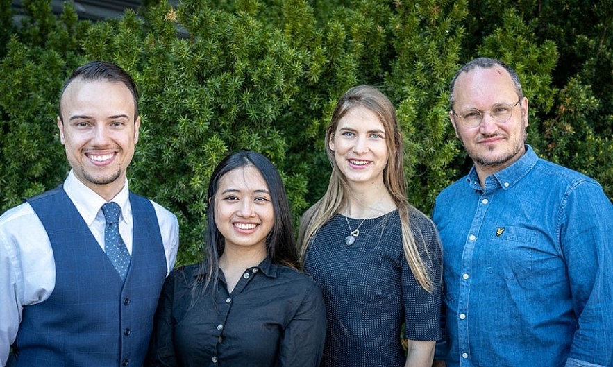 AnalysisMode team from left to right: Tiago Sampaio, Mia (Minh Anh) Le, Milda Dapkeviciute and Teppo Hudsson. Photo: Jonas Simberg.