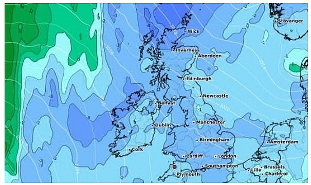 UK and europe weather forecast latest, november 6: temperatures plunge with maps showing most of the uk turning icy blue