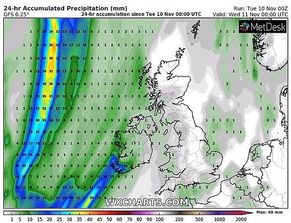 UK and Europe weather forecast latest, November 11: Gloomy weather with midweek downpour and heavy rain in Britain