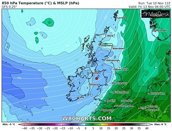 UK and Europe weather forecast latest, November 12: Bitter snow to sweep Britain with temperatures plummet