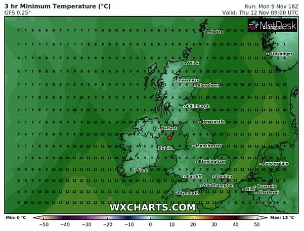 UK and Europe weather forecast latest, November 12: Bitter snow to sweep Britain with temperatures plummet