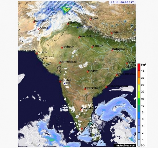 India weather forecast latest, November 15: Heavy rains set to be recorded at some places