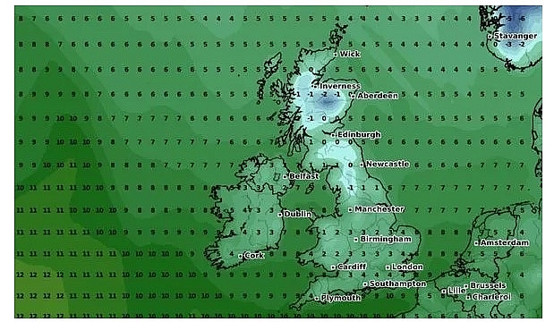 UK and Europe weather forecast latest, November 19: Heavy downpours covering Europe as temperatures plunge