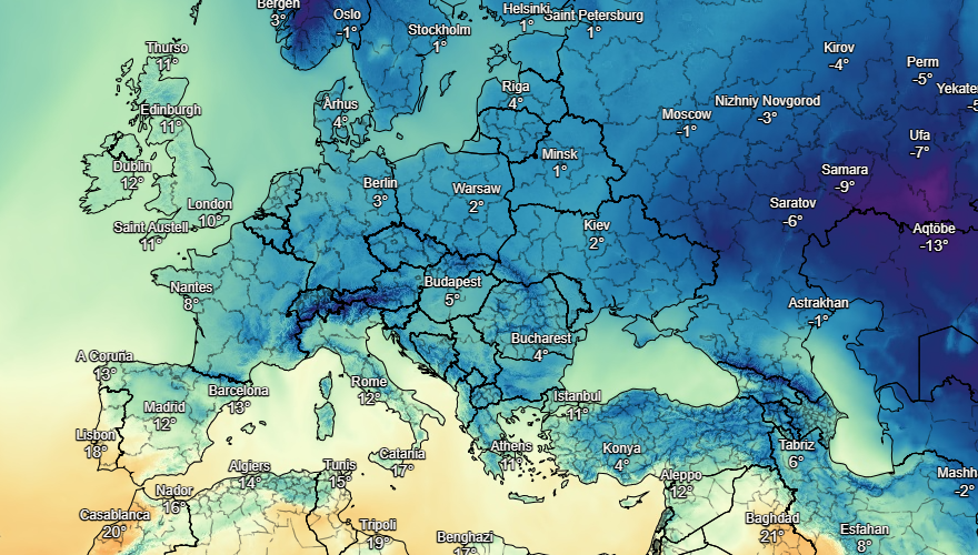 UK and europe weather forecast latest, november 21: temperatures fall below freezing as snow sets to cover