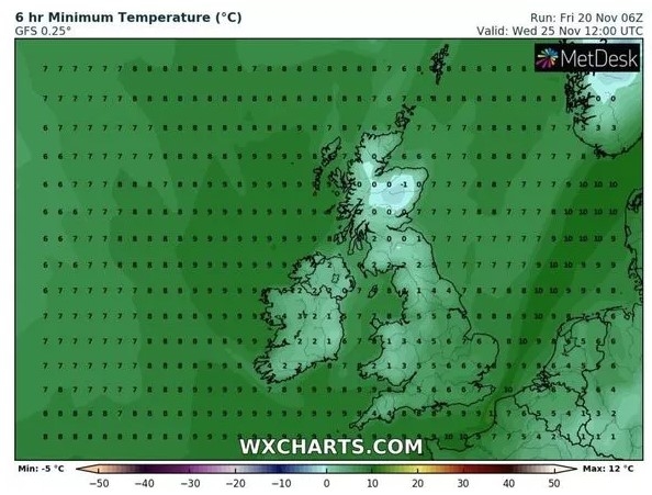 UK and Europe weather forecast latest, November 22: Maximum temperature at 13C with cloud and drizzle at times