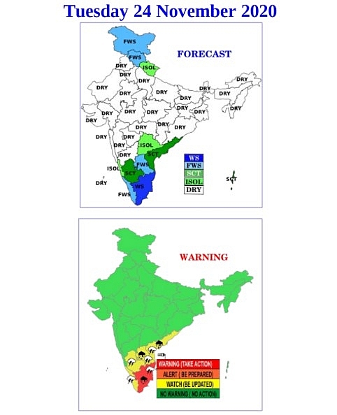 India weather forecast latest, November 24: Western disturbance briefly causes a slight increase in temperatures