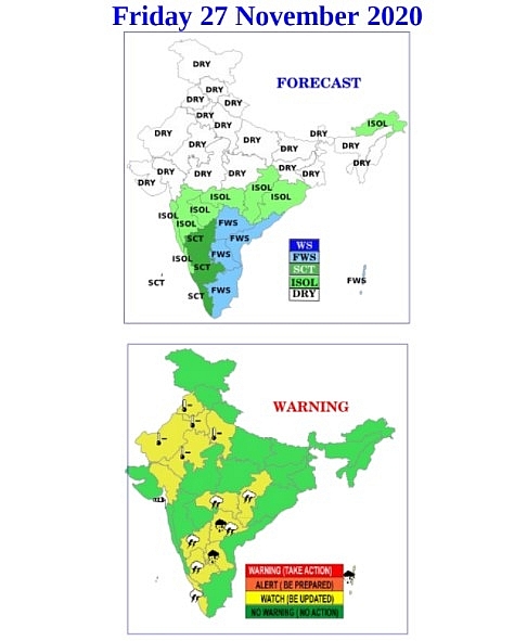 India weather forecast latest, November 27: Light snow and rainfall in isolated places in Valley