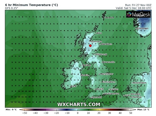 UK and Europe weather forecast latest, November 29: