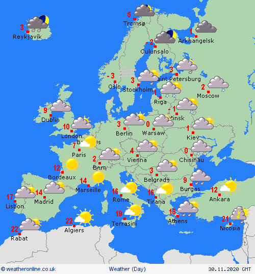 UK and europe weather forecast latest, november 30: