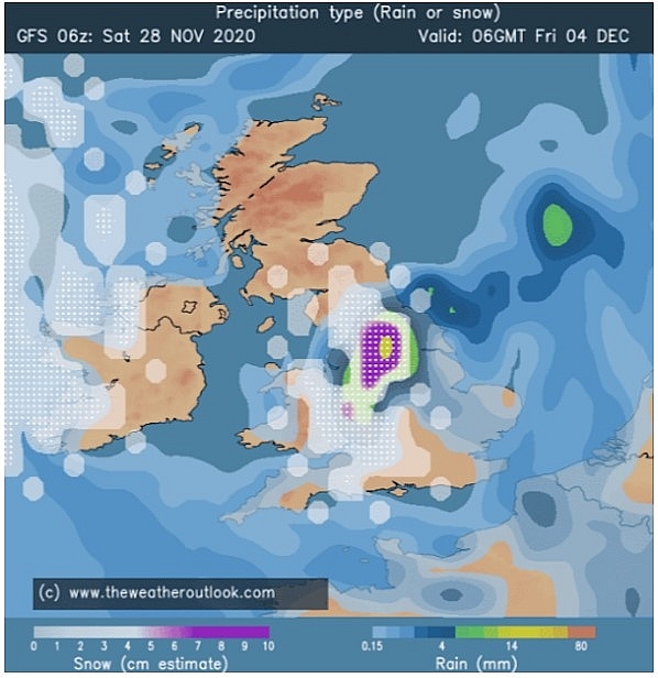 UK and Europe weather forecast latest, December 1: Temperature plunges and five day snow blitz expected in the UK
