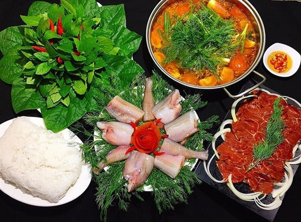 Bombay duck fish hotpot, one of famous local food dishes in Quang Binh Province