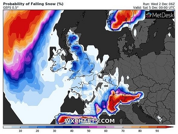 UK and Europe weather forecast latest, December 4: Ferocious chill with five day snow bomb to hit Britain