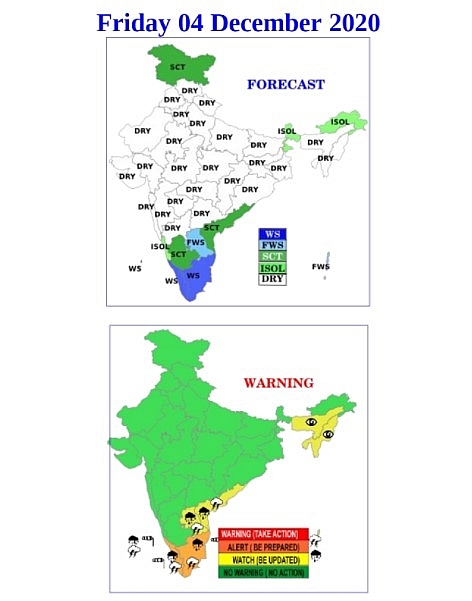 India weather forecast latest, December 4: Red alerts issued for 4 districts of Kerala due to Cyclone Burevi