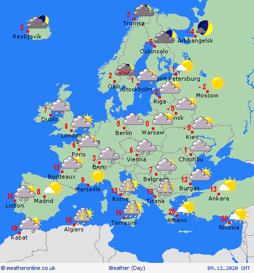 UK and Europe weather forecast latest, December 9: Temperatures plummet below freezing with threat of snow showers